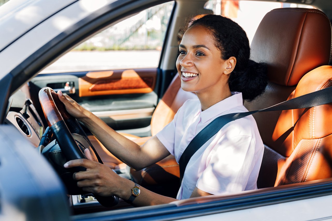 Woman Driving a Car